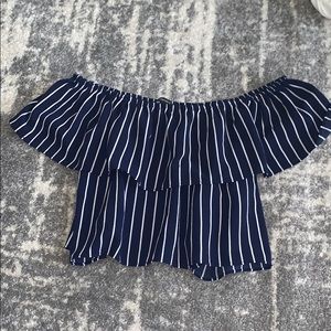Off the shoulder cropped top